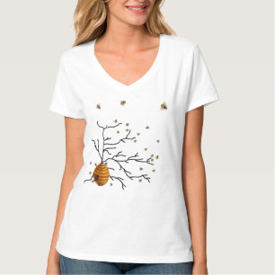 T-shirt Abeilles de miel mignonnes, ruche d'abeille, perso