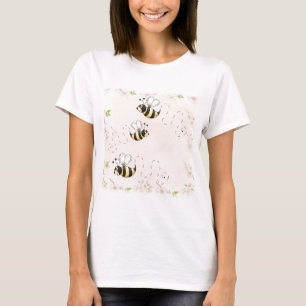 T-shirt Abeilles du pays et roses roses roses