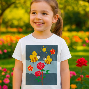 T-shirt Abeilles Et Fleurs