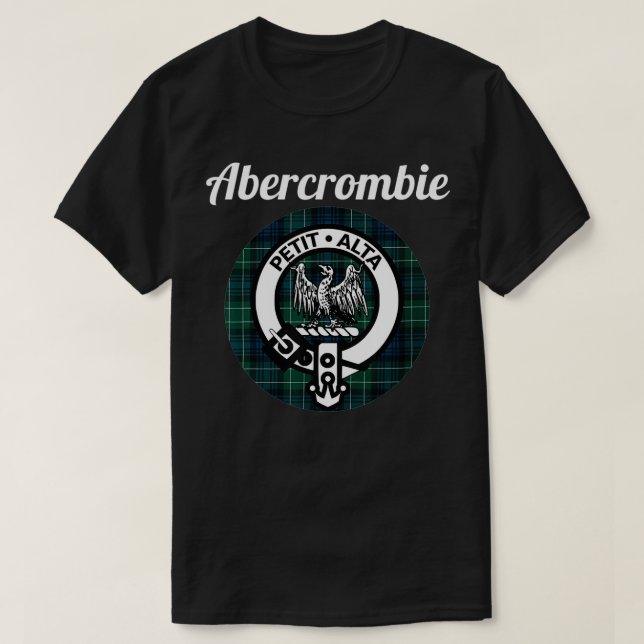 T-shirt Abercrombie Clan Scottish Nom Armoiries Tartan (Design devant)