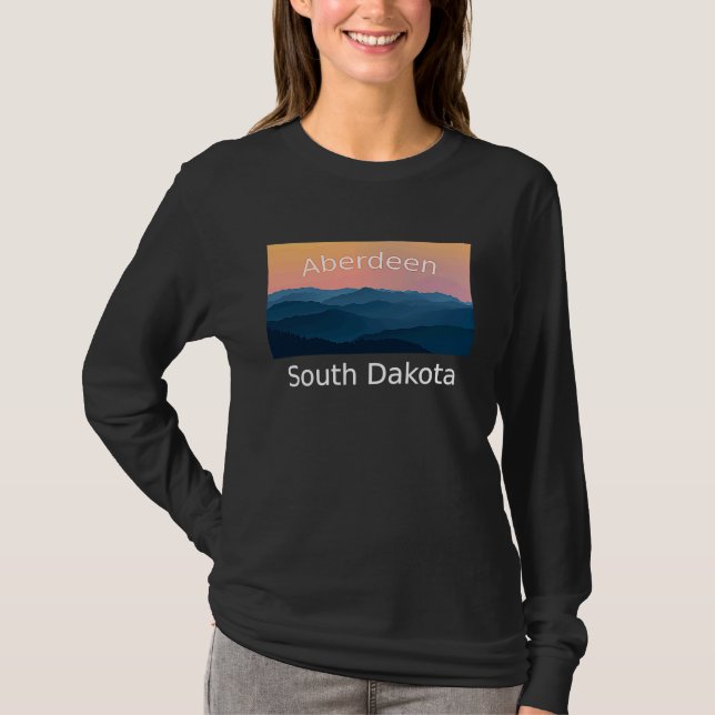 T-shirt Aberdeen South Dakota Mountain sunset hometown (Devant)
