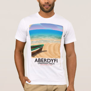 T-shirt Aberdyfi, Ceredigion Pays de Galles affiche de voy