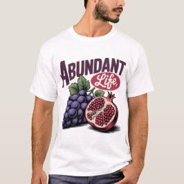 T-shirt Abondante Vie de raisins grenade Rétro Tee