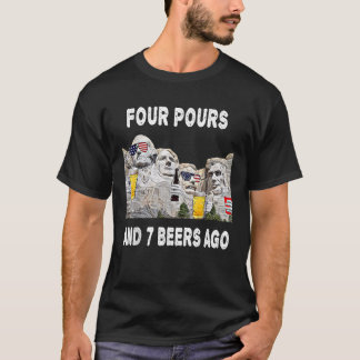 T-shirt Abraham Abe Drinkin 4 juillet USA Funny Ben Dran