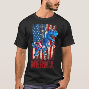 T-shirt Abraham Lincoln 4 juillet Dino Boys Hommes América