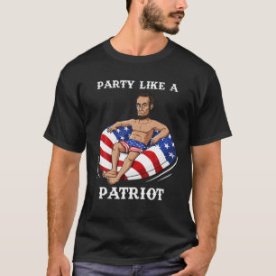 T-shirt Abraham Lincoln 4 juillet USA Patriot Funny T Sh