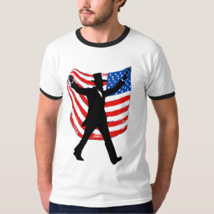 T-shirt Abraham Lincoln avec drapeau américain patriotique