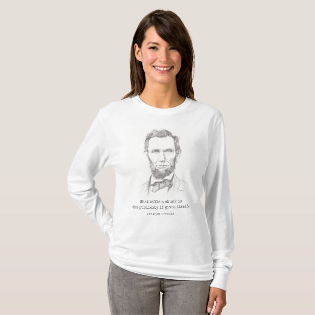 T-shirt Abraham Lincoln avec une citation pour la politiqu (Devant entier)