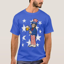 Abraham Lincoln Boire Une Bière Drôle 4 juillet
