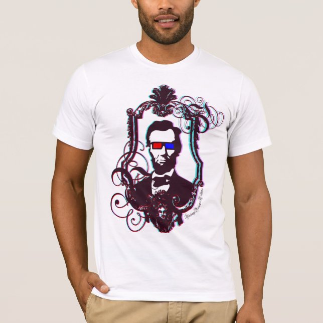 T-shirt Abraham Lincoln en verres 3D (Devant)