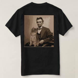 T-shirt Abraham Lincoln et son chat "Dixie".