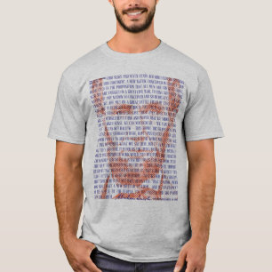 T-shirt Abraham Lincoln & Gettysburg Adresse en Rouge & Bl
