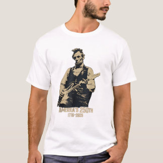 T-shirt Abraham Lincoln Jouant de la Guitare 4 Juillet 250