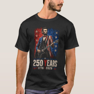 T-shirt Abraham Lincoln jouant de la guitare le 4