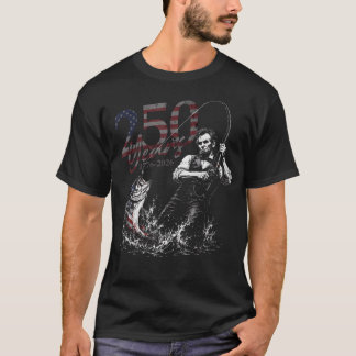 T-shirt Abraham Lincoln Pêche 250 Ans Bass Poisson 4ème
