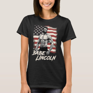 T-shirt Abraham Lincoln Retro USA 4 juillet Babe Lincoln