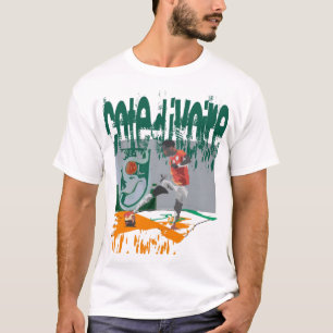 T-SHIRT ABRÉGÉ SUR LE FOOTBALL DE LA CÔTE D'IVOIRE