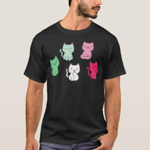 T-shirt Abrosexuée Pride Kawaii Cat Abro Kittens LGBT