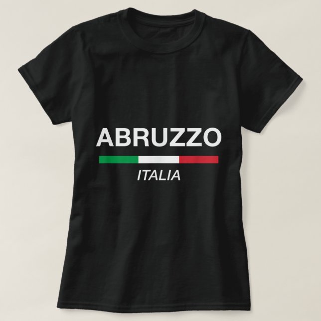 T-shirt Abruzzes Nom italien Famille Réunion Italie Drapea (Design devant)
