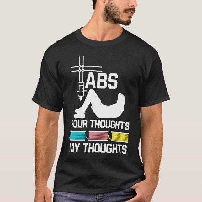 T-shirt ABS your thoughts my thoughts nerd 3D printer (Devant)