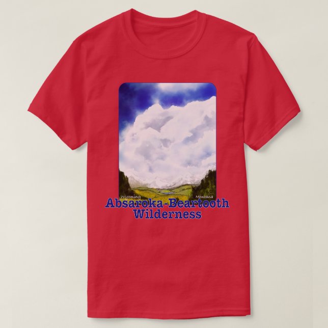 T-shirt AbsarokaBeartooth Wilderness MontanaWyoming (Design devant)