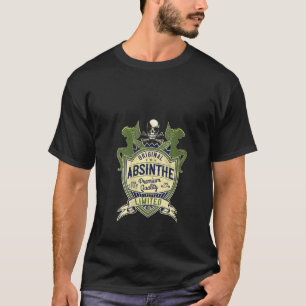T-shirt Absinthe des femmes 1907 Alcool Fée Crâne Liqueur