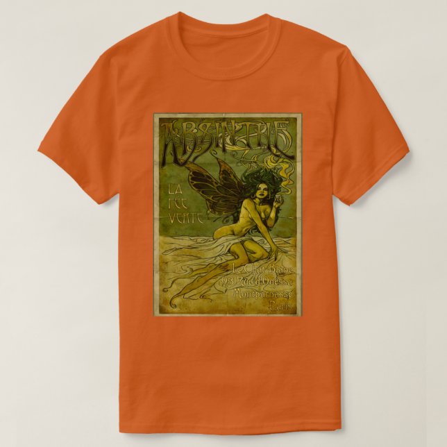 T-shirt Absinthe la fee vert (Design devant)