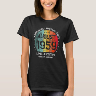 T-shirt Absolument Génial Depuis Août 1959 Homme Femme Bir
