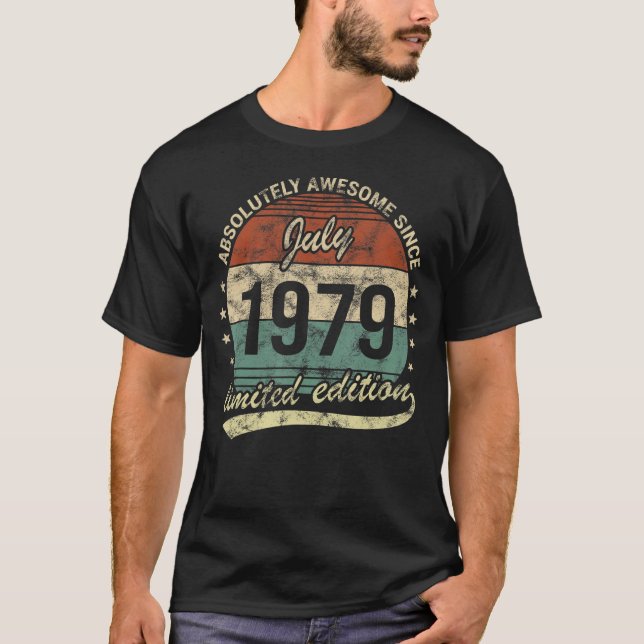 T-shirt Absolument Génial Depuis Juillet 1979 Naissance Ho (Devant)