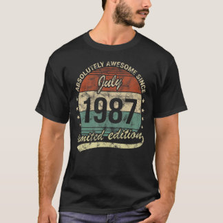 T-shirt Absolument Génial Depuis Juillet 1987 Naissance Ho