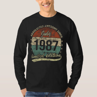 T-shirt Absolument Génial Depuis Juillet 1987 Naissance Ho
