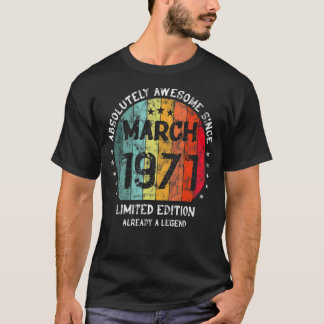 T-shirt Absolument Génial Depuis Mars 1971 Homme Femme Bir