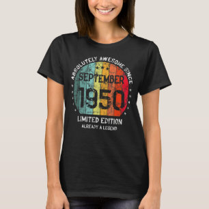 T-shirt Absolument Génial Depuis Septembre 1950 Homme Femm