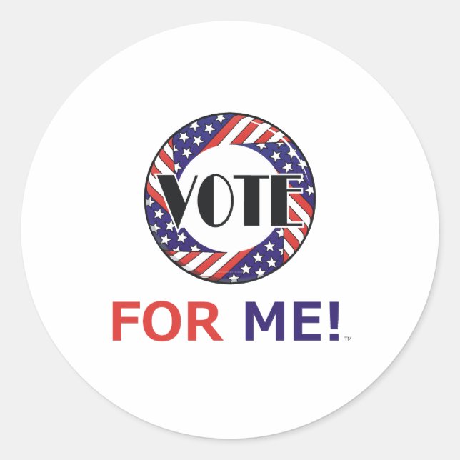 T-SHIRT-Abstimmung für mich Runder Aufkleber (Vorderseite)