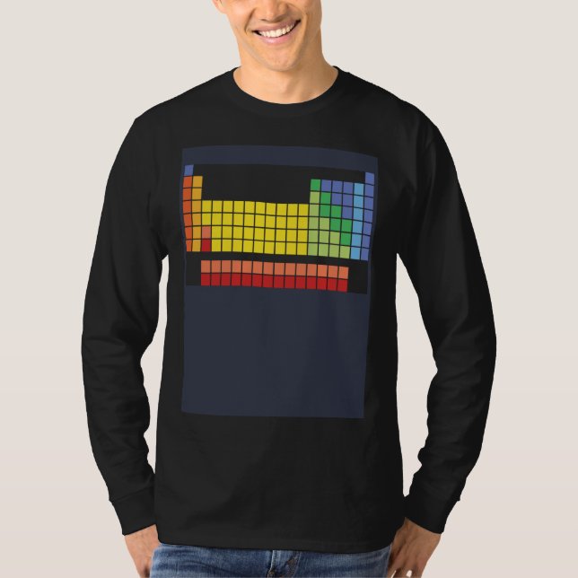 T-shirt Abstract and colourful periodic table (Devant)