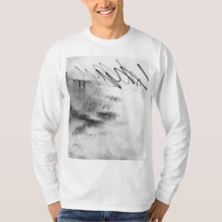 T-shirt Abstract Black and White Light Trails Long Exposur