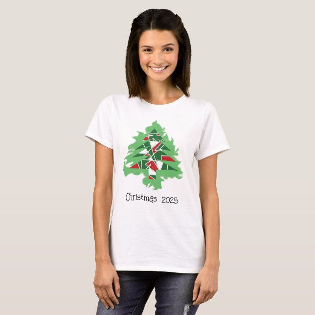 T-shirt Abstract Christmas Tree (Devant entier)