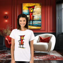Abstract Lifeguard Tower | Expressionist Art