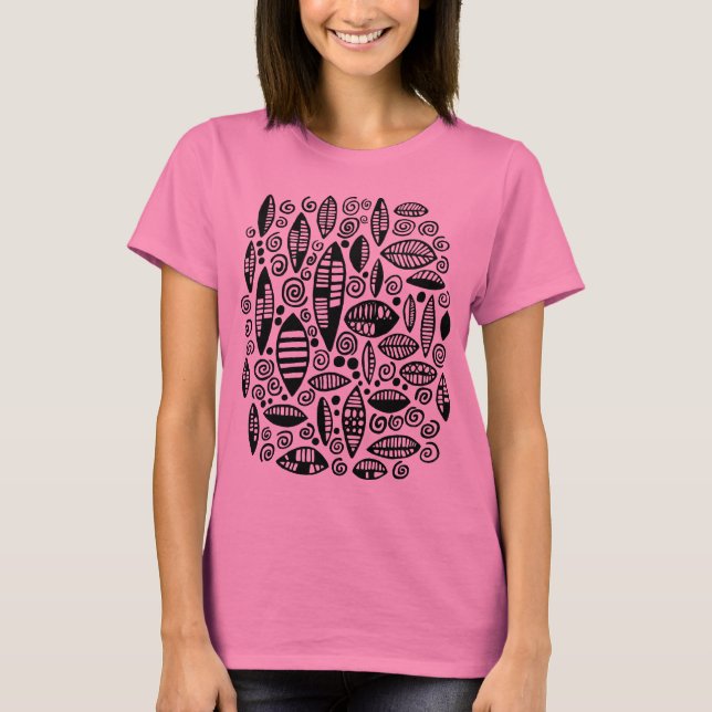 T-shirt Abstrait 100813 - Noir (Devant)