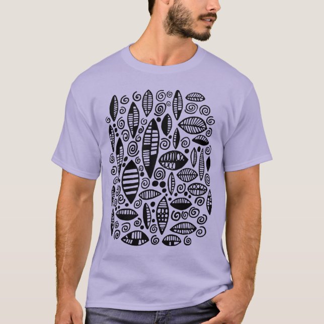 T-shirt Abstrait 100813 - Noir (Devant)