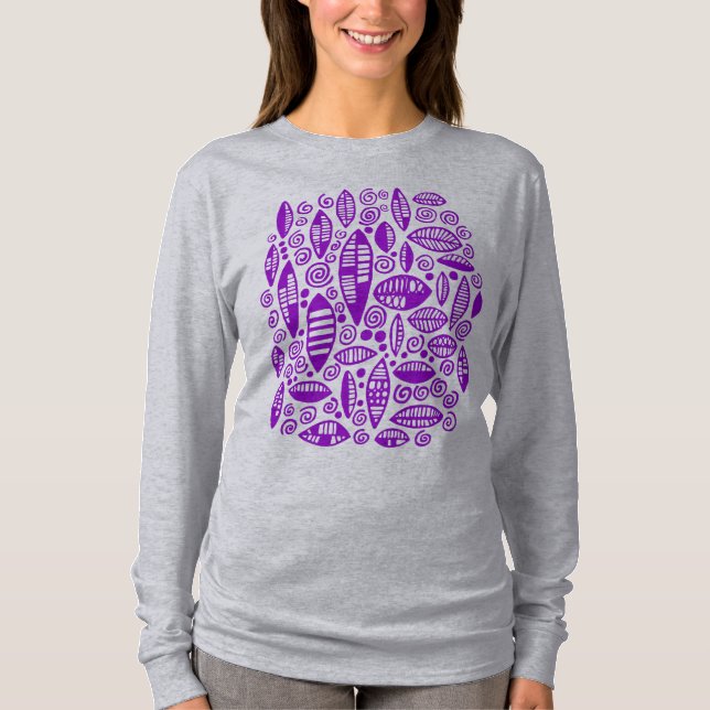 T-shirt Abstrait 100813 - Violet (Devant)