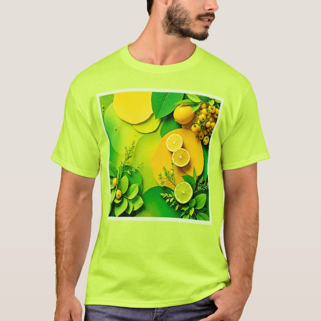 T-shirt Abstrait citron citron citron citron citron et l'a (Devant)