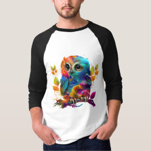 T-shirt ABSTRAIT COLORÉ OWL