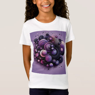 T-shirt Abstrait de fille géométrique