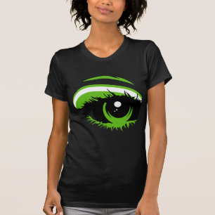T-shirt abstrait d'oeil vert