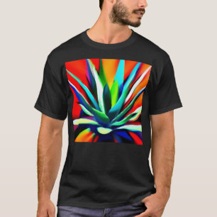 T-shirt Abstrait d'un Agave coloré