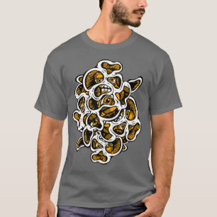T-shirt Abstrait Fungal Surréaliste yeux et bouche drôle