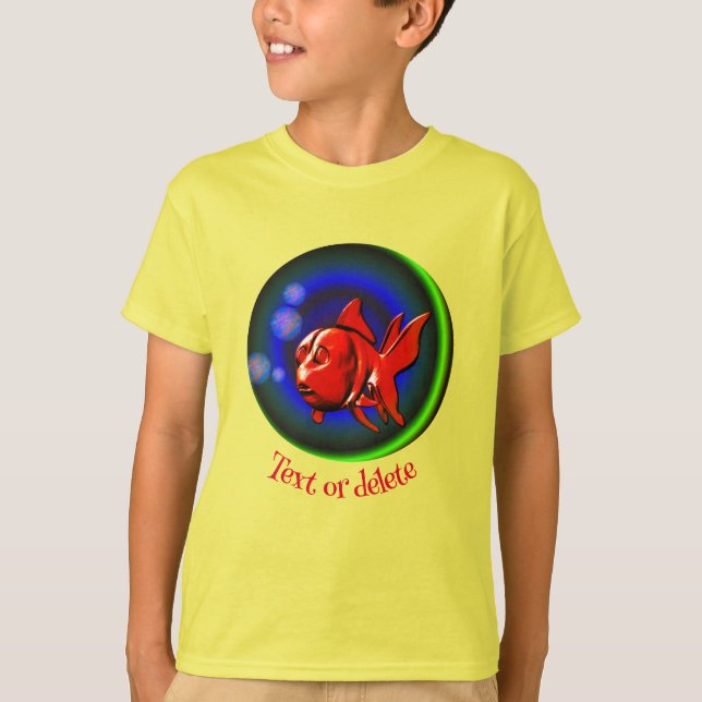 T-shirt Abstrait Funny Red Goldfish Personnalisé (Devant)