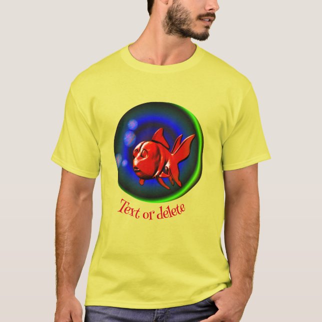 T-shirt Abstrait Funny Red Goldfish Personnalisé (Devant)