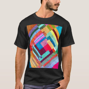 T-shirt Abstrait géométrique, arrière - plan de couleur gr